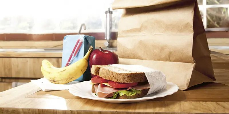 Kategorie Lunchbox Banane Trinken Tisch